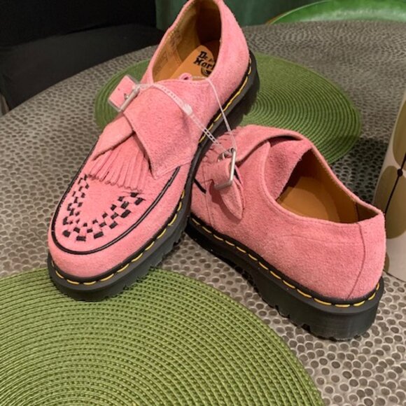 NWT/B - Unisex - Pink - Dr. Martens Ramsey Suede Kiltie Buckle